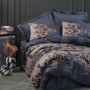 Satin Double Quilt Cover Set Sarina - Dark Blue Dark Blue
Gold