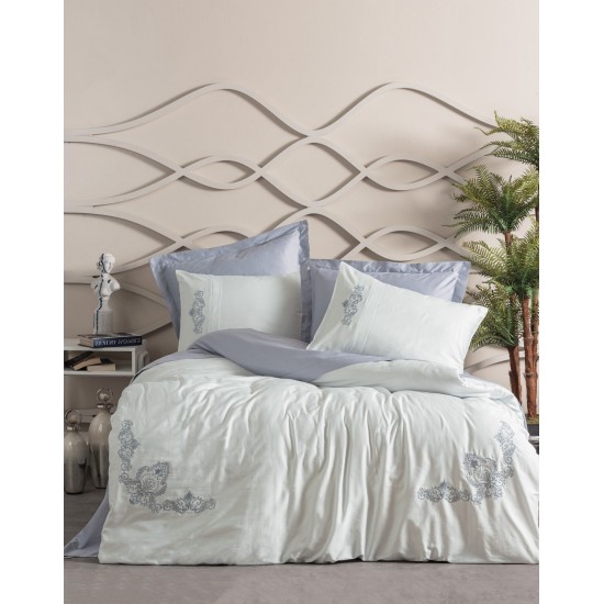 Satin Double Quilt Cover Set Biana - Grey Grey
White Lessentiel Satin Double Quilt Cover Set Biana - Grey Grey
White