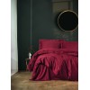 Lessentiel Satin Double Quilt Cover Set Elegant - Claret Red Claret Red