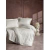 Lessentiel Satin Double Quilt Cover Set Stripe - Ecru Ecru