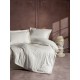 Satin Double Quilt Cover Set Stripe - Ecru Ecru Lessentiel Satin Double Quilt Cover Set Stripe - Ecru Ecru