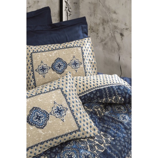 Satin Double Quilt Cover Set Stasya - Dark Blue Dark Blue Lessentiel Satin Double Quilt Cover Set Stasya - Dark Blue Dark Blue