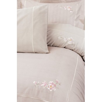 Satin Double Quilt Cover Set Alameda - Lilac Lilac
