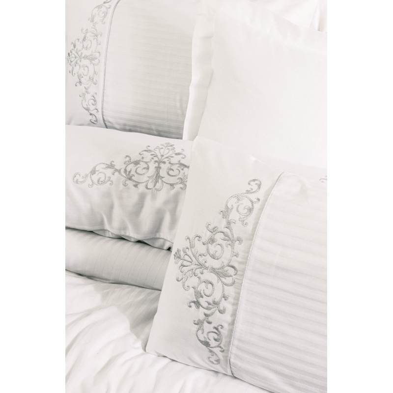 Lessentiel Satin Double Quilt Cover Set Genny - White White