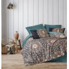 Lessentiel Satin Double Quilt Cover Set Ornate - Petrol Petrol