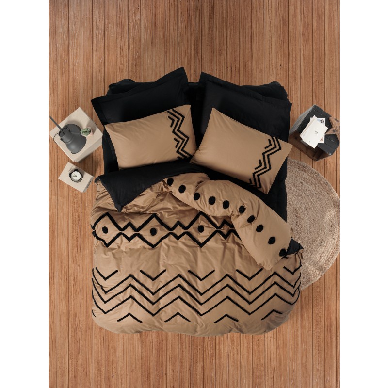 Lessentiel Ranforce Double Quilt Cover Set Elio - Copper Copper
Black