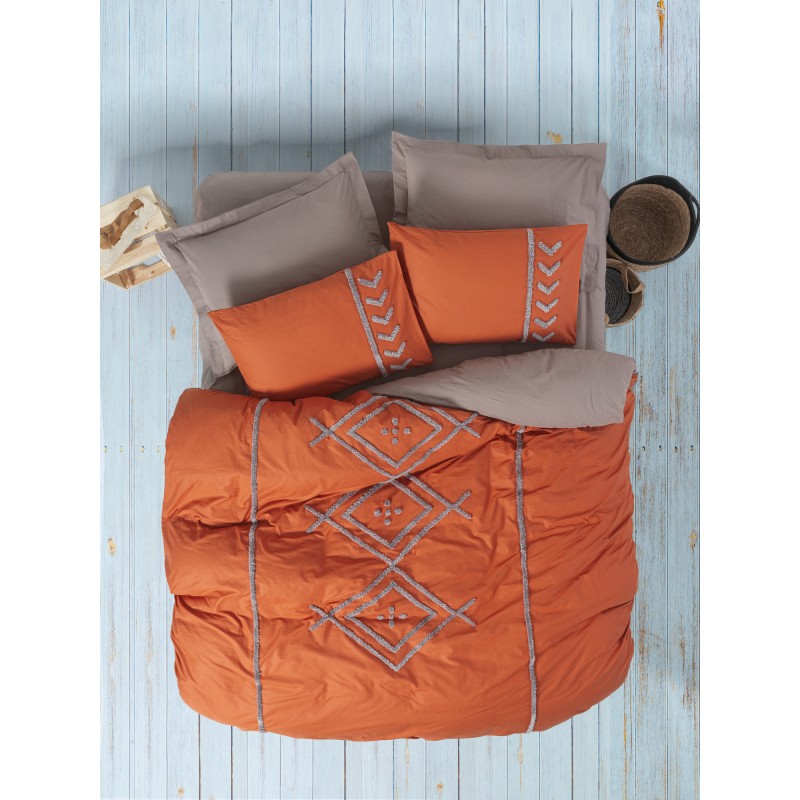 Lessentiel Ranforce Double Quilt Cover Set Liya - Tile Red Tile Red
Beige