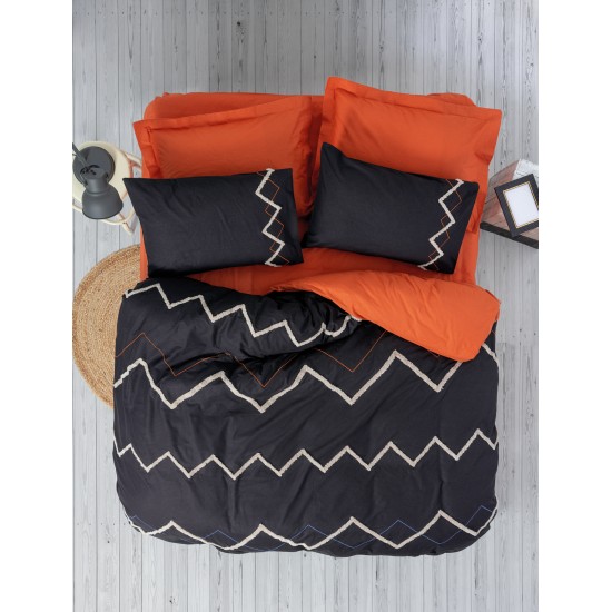 Lessentiel Ranforce Double Quilt Cover Set Mirely - Tile Red Tile Red
Black