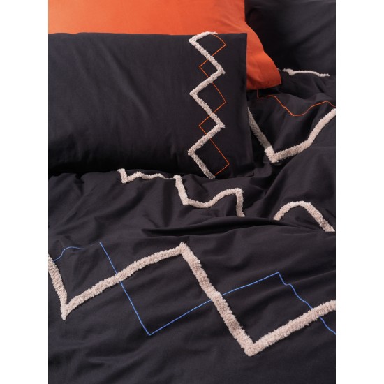 Lessentiel Ranforce Double Quilt Cover Set Mirely - Tile Red Tile Red
Black