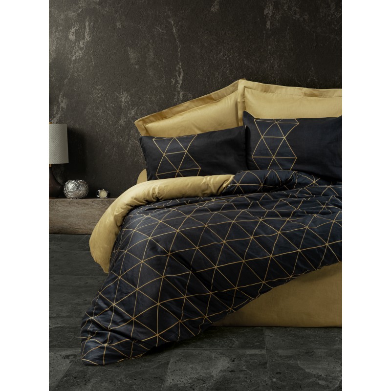 Lessentiel Ranforce Double Quilt Cover Set Veta - Gold Gold
Black
