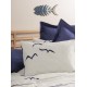 Lessentiel Ranforce Double Quilt Cover Set Larum - Dark Blue Dark Blue
White