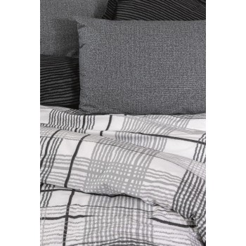 Ranforce Double Quilt Cover Set Will - Anthracite Anthracite