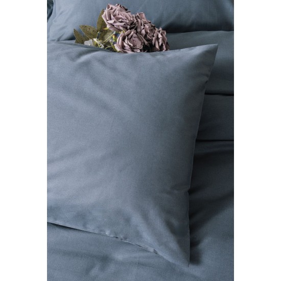 Ranforce Double Quilt Cover Set Plain - Anthracite Anthracite