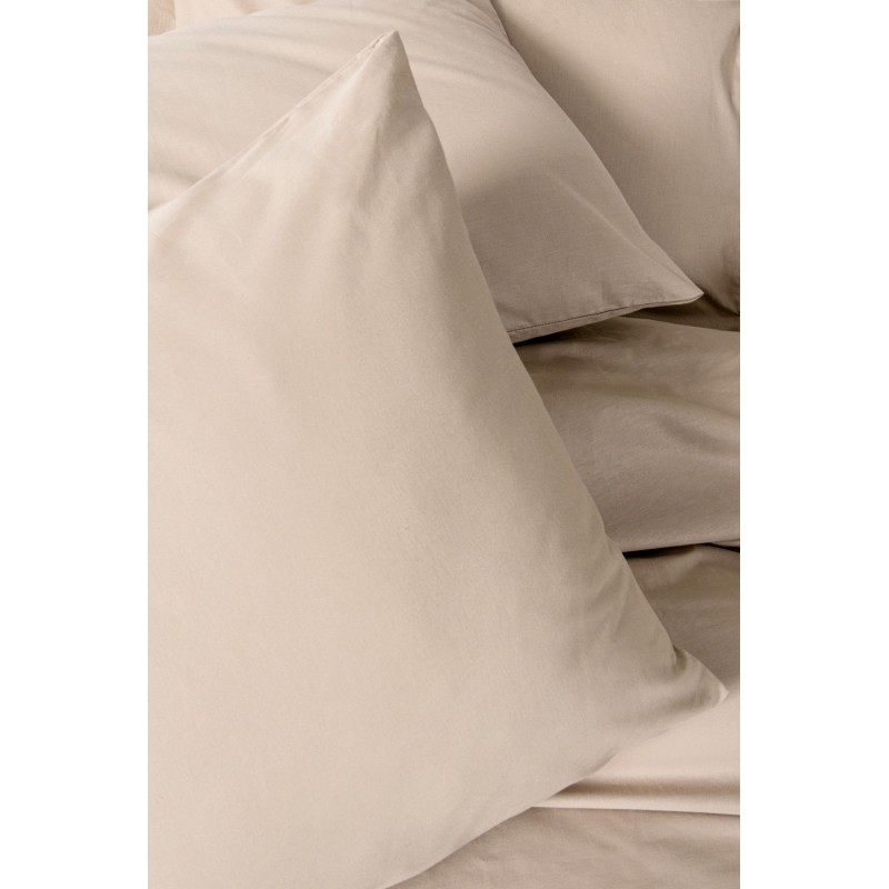 Lessentiel Ranforce Double Quilt Cover Set Plain - Beige Beige