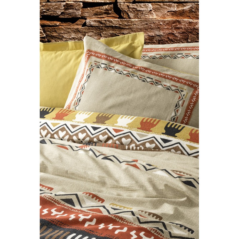 Lessentiel Ranforce Double Quilt Cover Set Magnus - Mustard Mustard