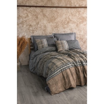 Ranforce Double Quilt Cover Set Timbre - Anthracite Anthracite