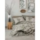 Ranforce Double Quilt Cover Set Frond - Khaki Khaki
