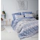 Ranforce Double Quilt Cover Set Cleo - Blue Blue