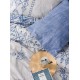 Ranforce Double Quilt Cover Set Cleo - Blue Blue
