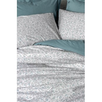 Ranforce Double Quilt Cover Set June - Mint Mint