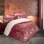 Ranforce Single Quilt Cover Set Vina - Claret Red Claret Red