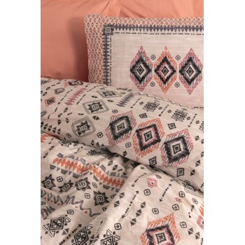 Ranforce Single Quilt Cover Set Kateri - Salmon Salmon