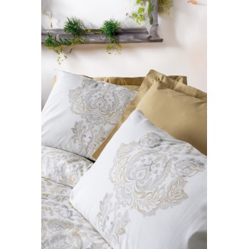 Ranforce Single Quilt Cover Set Najva - Mustard Mustard