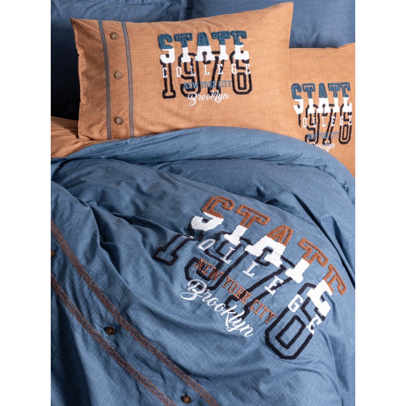 Lessentiel Ranforce Single Quilt Cover Set State - Cinnamon Cinnamon