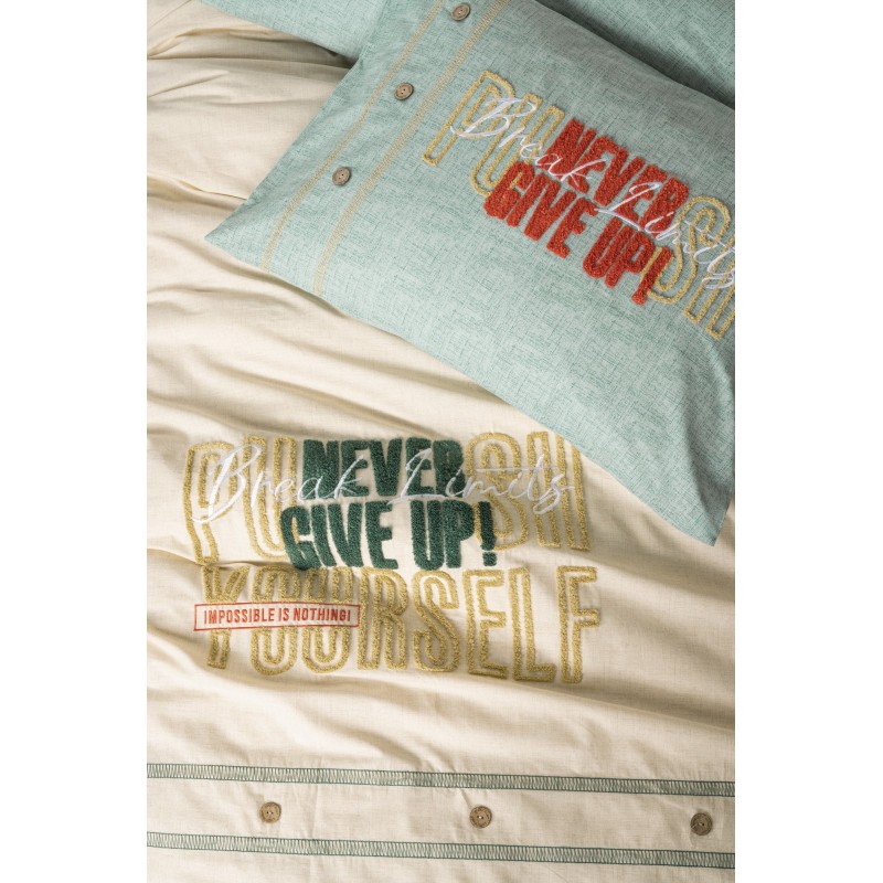 Lessentiel Ranforce Single Quilt Cover Set Forward - Beige Beige