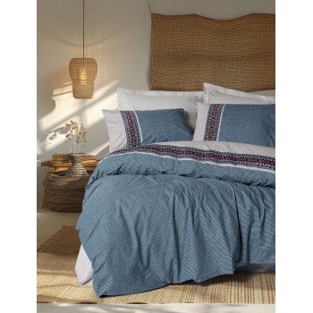 Ranforce Single Quilt Cover Set Polku - Grey Grey