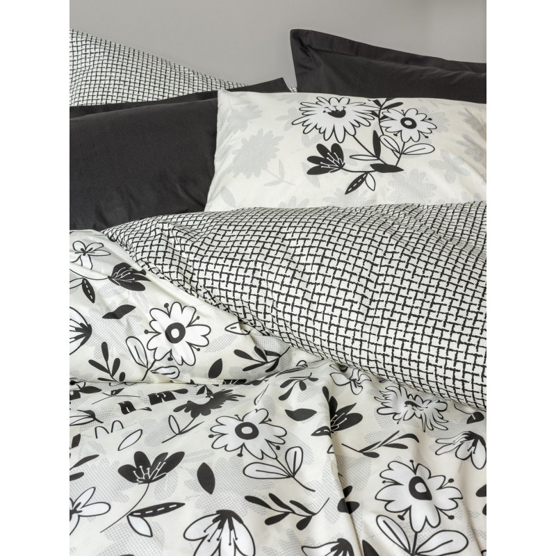 Lessentiel Ranforce Single Quilt Cover Set Meresa - Black Black