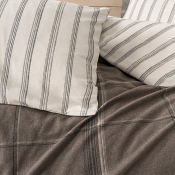 Single Quilt Cover Set Caldo - Brown Brown