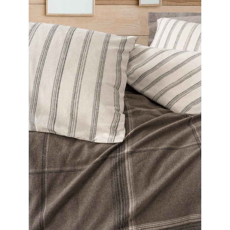 Lessentiel Single Quilt Cover Set Caldo - Brown Brown