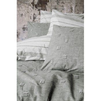 Ranforce Double Quilt Cover Set Patara - Grey Grey