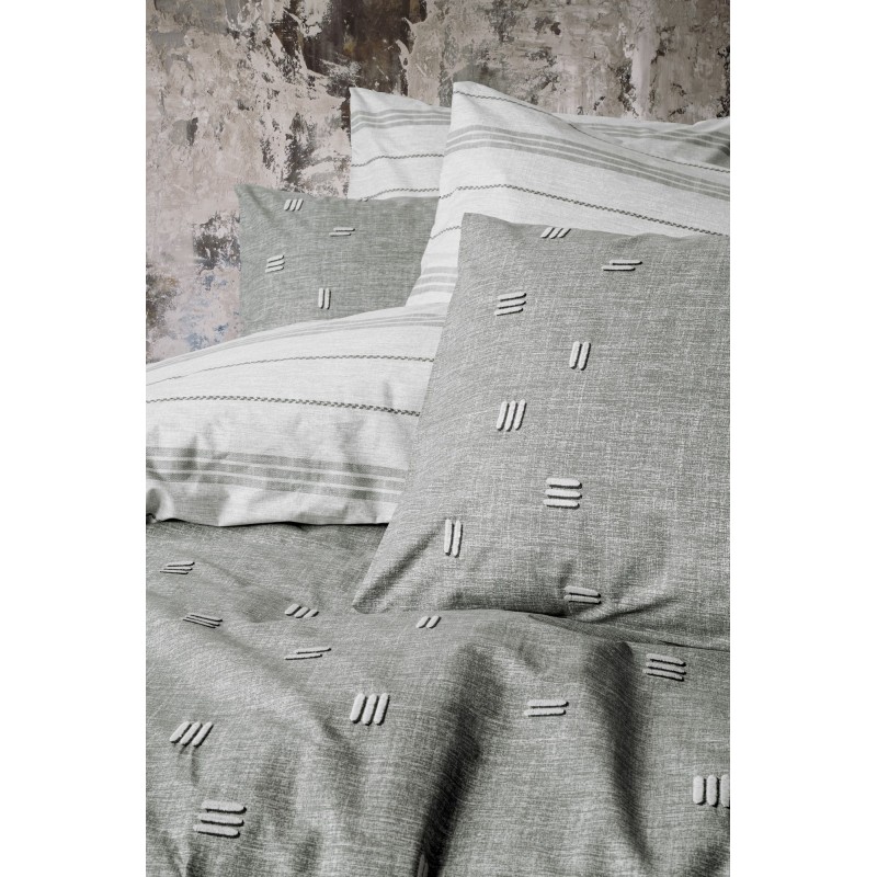 Lessentiel Ranforce Double Quilt Cover Set Patara - Grey Grey