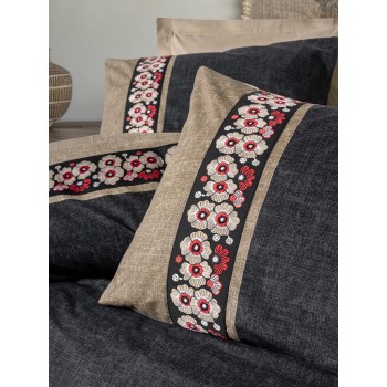 Ranforce Double Quilt Cover Set Yamka - Beige Beige