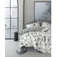 Ranforce Double Quilt Cover Set Hilaris - Anthracite Anthracite