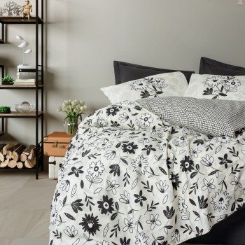 Ranforce Double Quilt Cover Set Meresa - Black Black