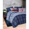 Lessentiel Ranforce Double Quilt Cover Set Roger - Dark Blue Dark
