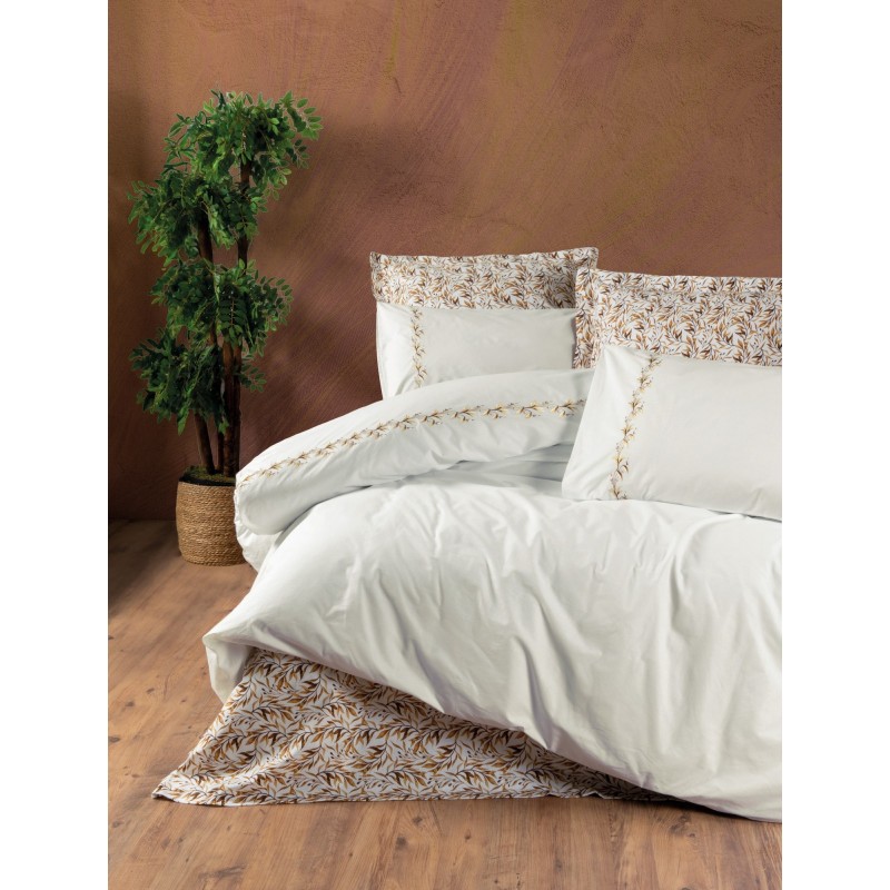 Lessentiel Ranforce Double Quilt Cover Set Polite - Cinnamon Cinnamon