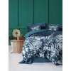 Lessentiel Satin Double Quilt Cover Set Imvelo - Petrol Green Petrol Green