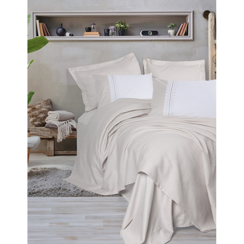 Lessentiel Double Pique Set Chaste - Stone Stone