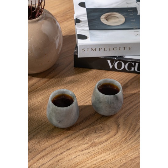 Coffee Cup (2 Pieces) MAR09840206D Grey Coffee Cup (2 Pieces) MAR09840206D Grey