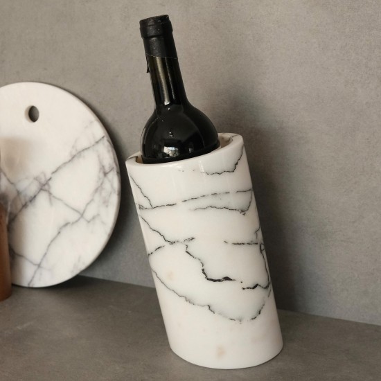 Hermia Marble Wine Bottle Holder MAR09920302D White