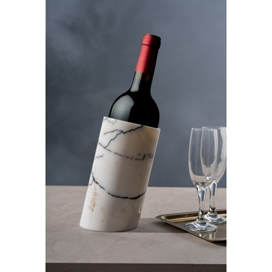 Hermia Marble Wine Bottle Holder MAR09920302D White