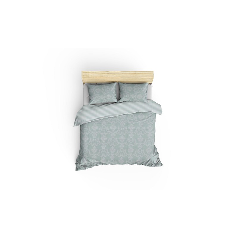 Lessentiel Double Quilt Cover Set Pure - Water Green Sea Green
White