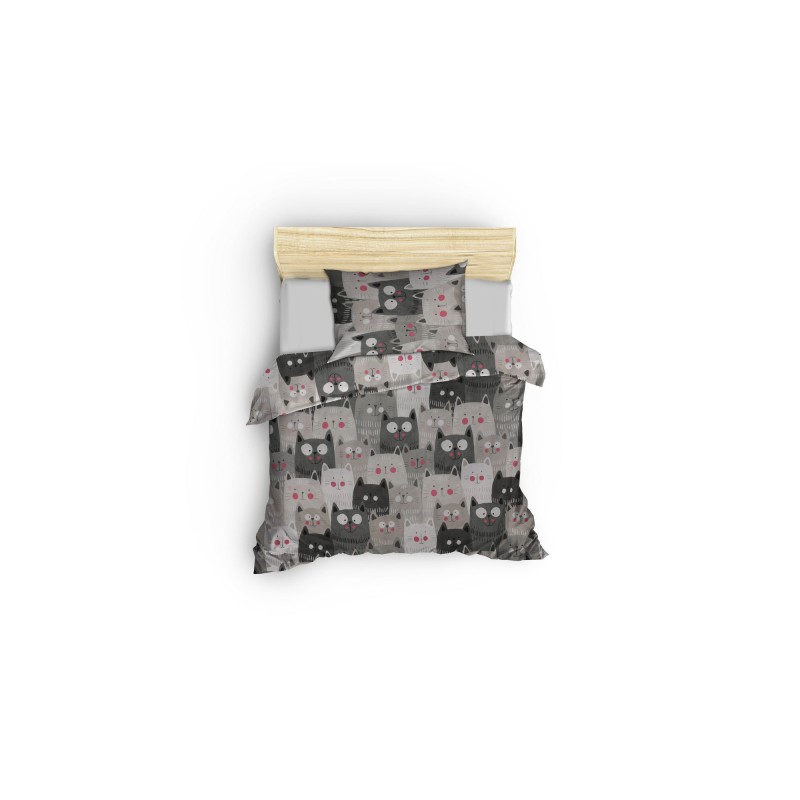 Lessentiel Single Quilt Cover Set Duvarda Kediler - Grey White
Grey
Black