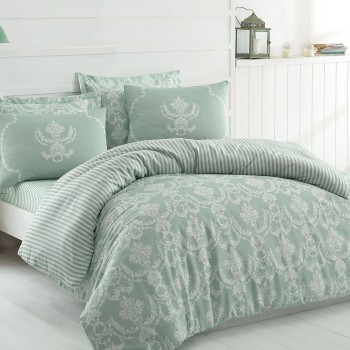 Double Duvet Cover Set Pure - Water Green Sea Green