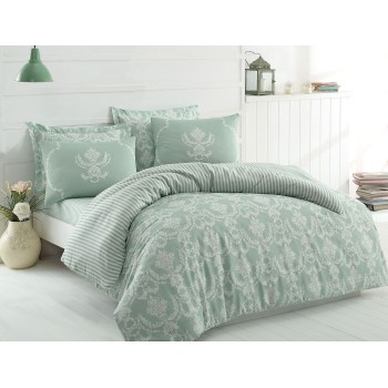 Double Duvet Cover Set Pure - Water Green Sea Green