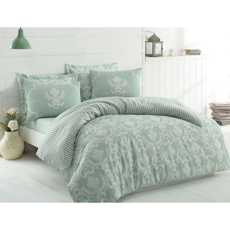 Lessentiel Double Duvet Cover Set Pure - Water Green Sea Green